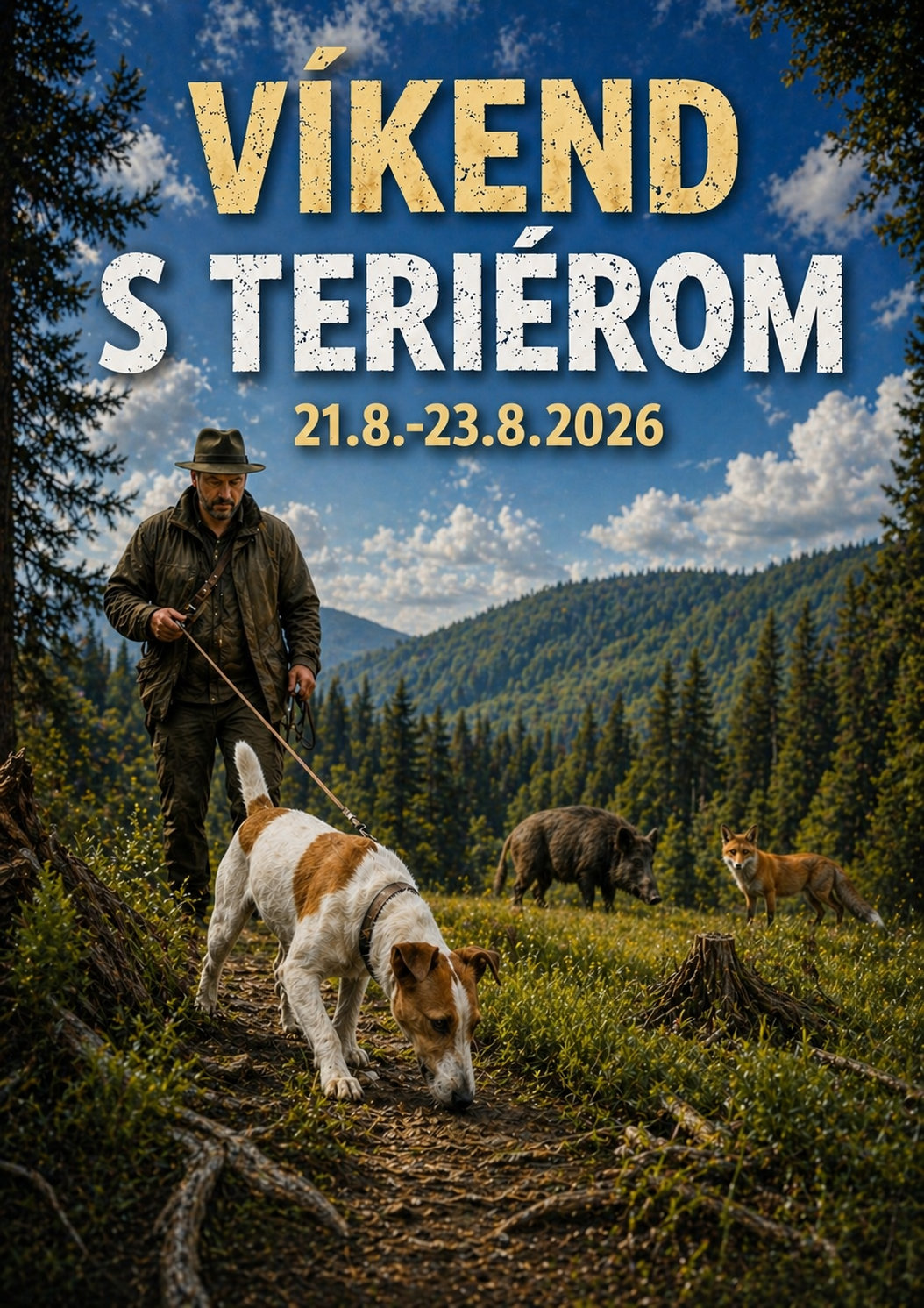 Read more about the article VÍKEND S TERIÉROM 21.-23.8.2026 LEDNICKÉ ROVNE